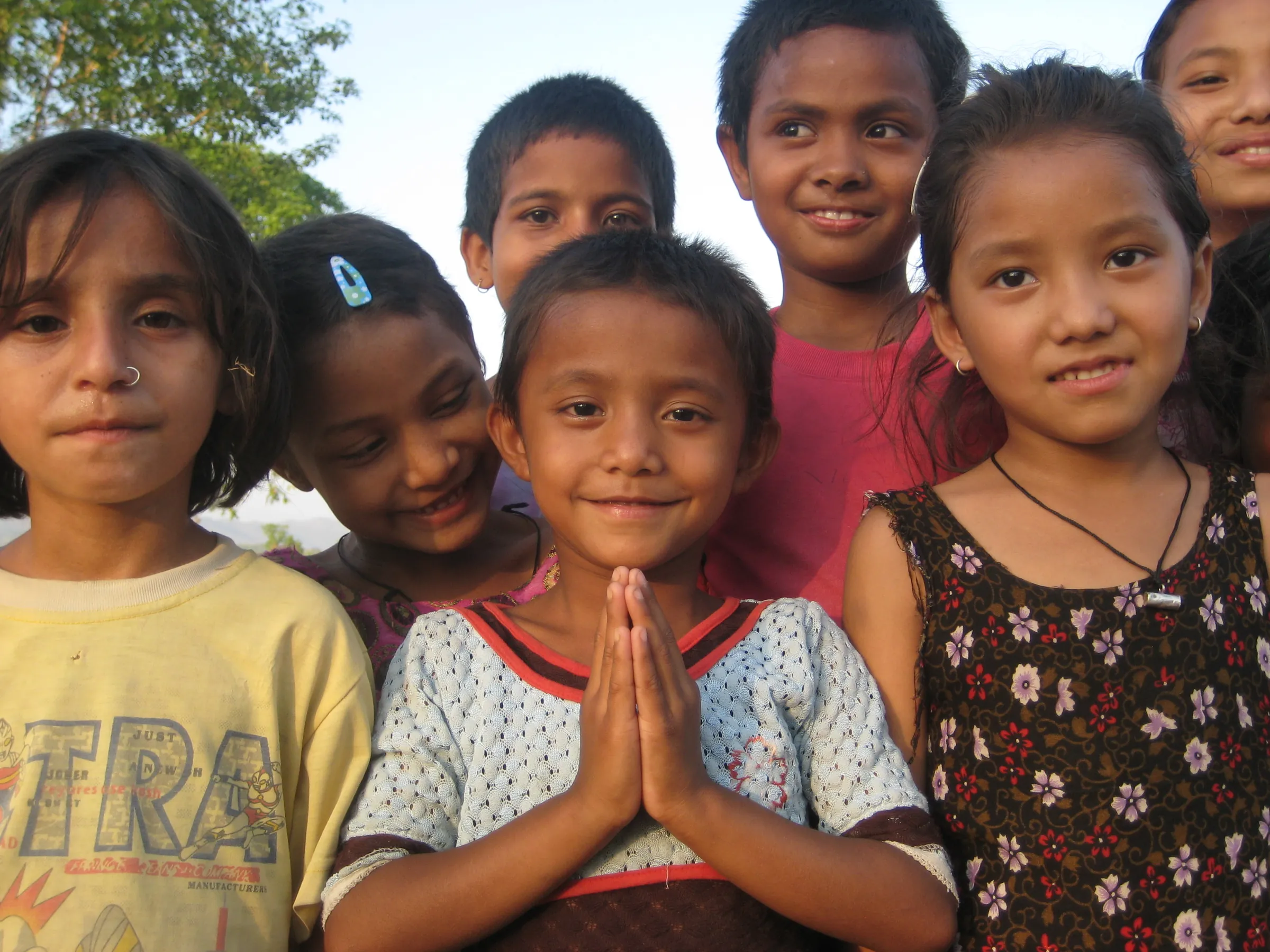 Laughing children in Nepal